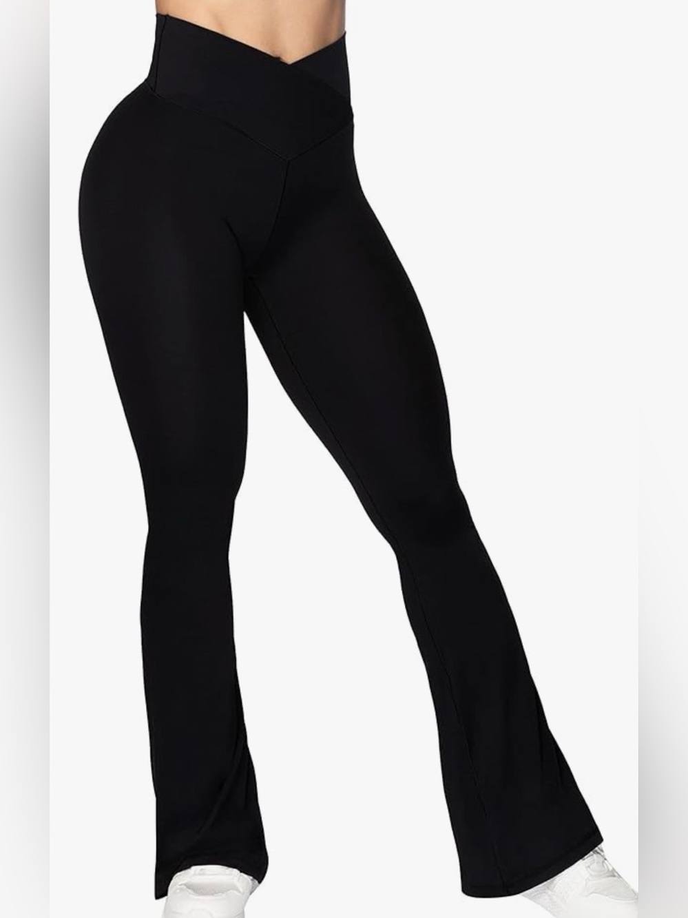 Sunzel Flare Crossover Yoga Pants- Tummy Control, High-Waisted -Wide Leg - Picture 2 of 12